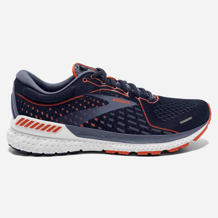 Brooks Adrenaline Gts 21 Australia - Men's Road Running Shoes - Navy/Red Clay/Gray (904538-KLB)